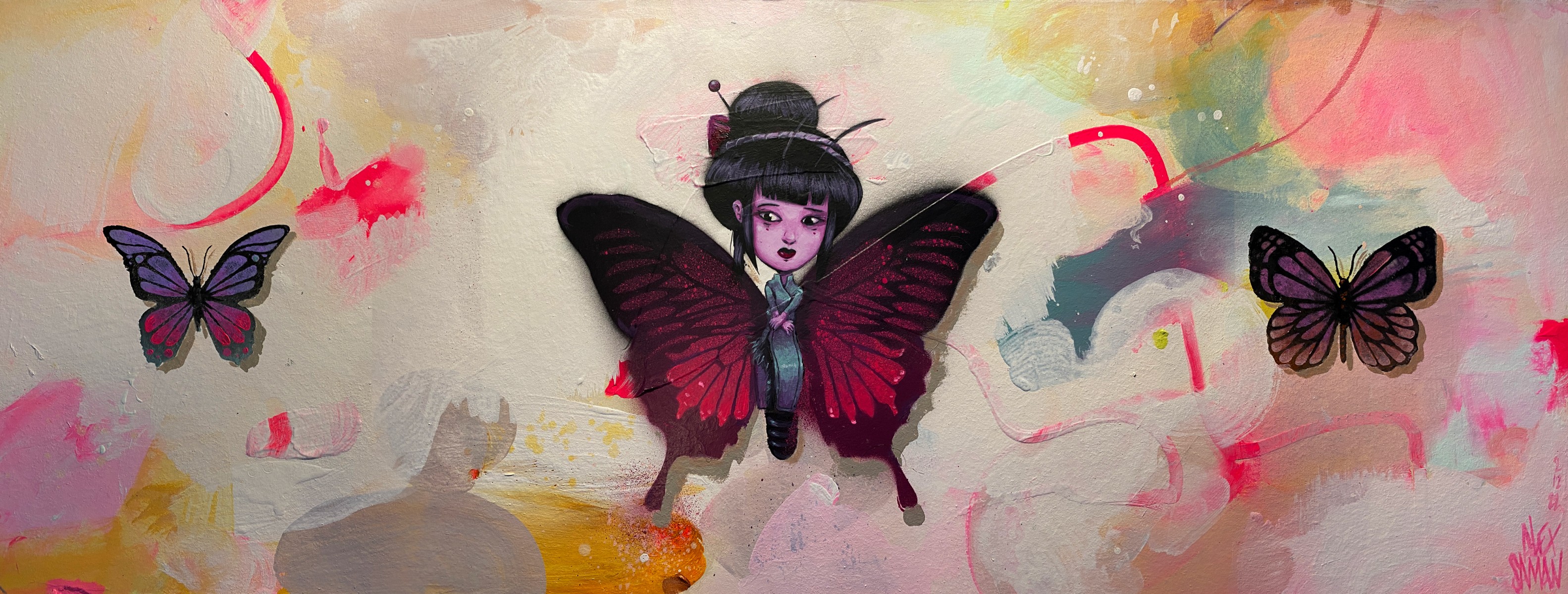 Papillon Geisha en Hao Dai , de Alex Saman The Art Cycle