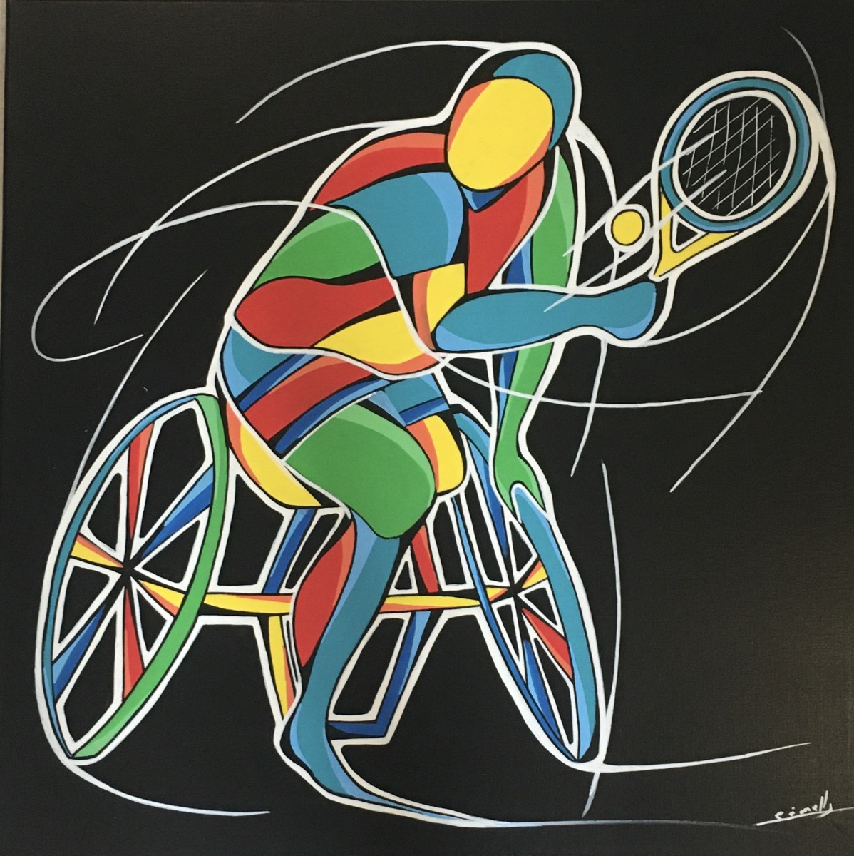 Handi tennis, de Ghyslaine Leonelli The Art Cycle